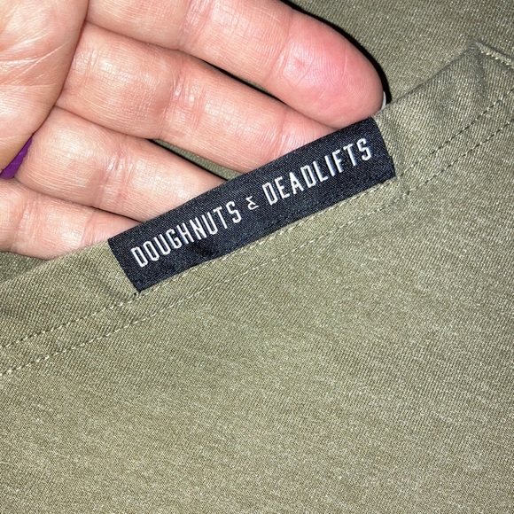 DNDL Cropped Sleeveless Hoodie Oversized Pullover Khaki Army Olive Green M - Picture 6 of 13